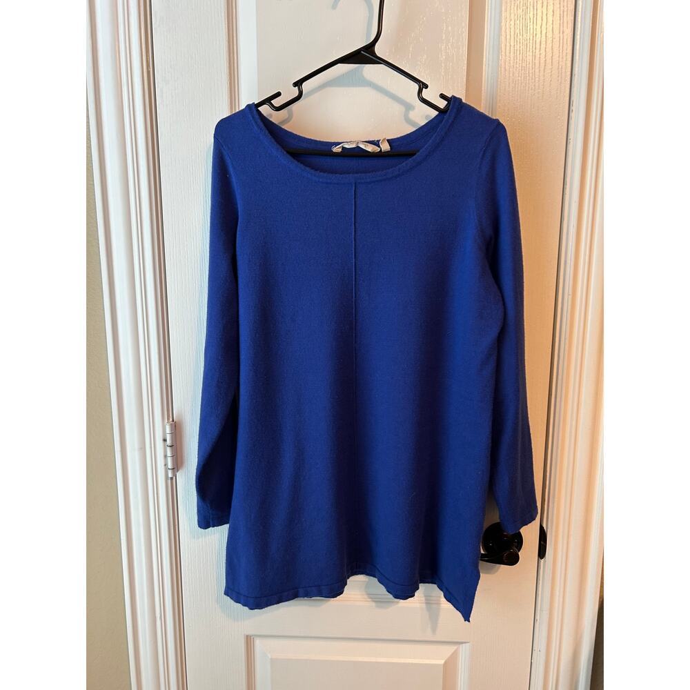 Soft Surroundings Medium Pullover Tunic Sweater Cobalt Purple Hue Soft